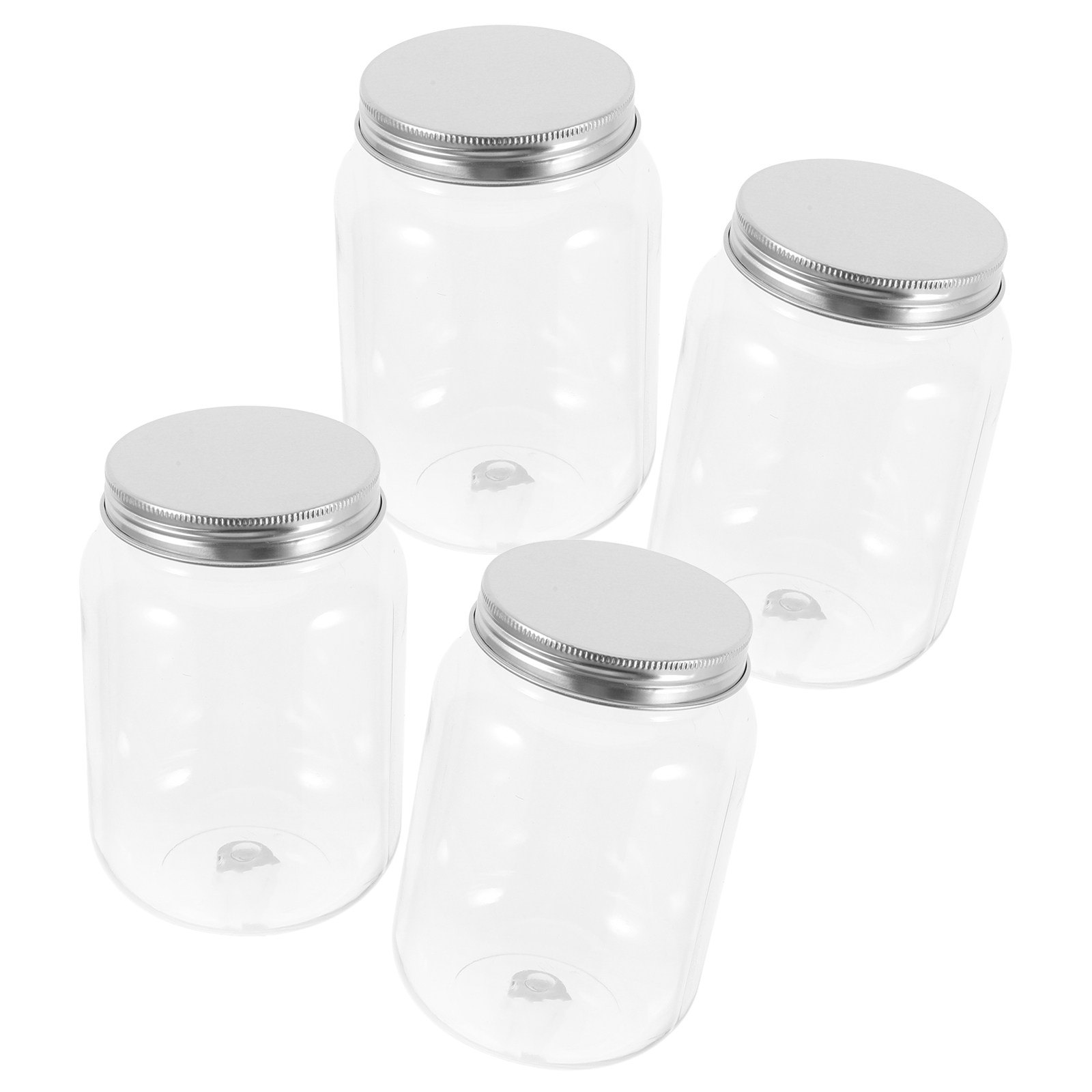 Food Storage Containers - 4 قطع من عبوات بلاستيكية شفافة