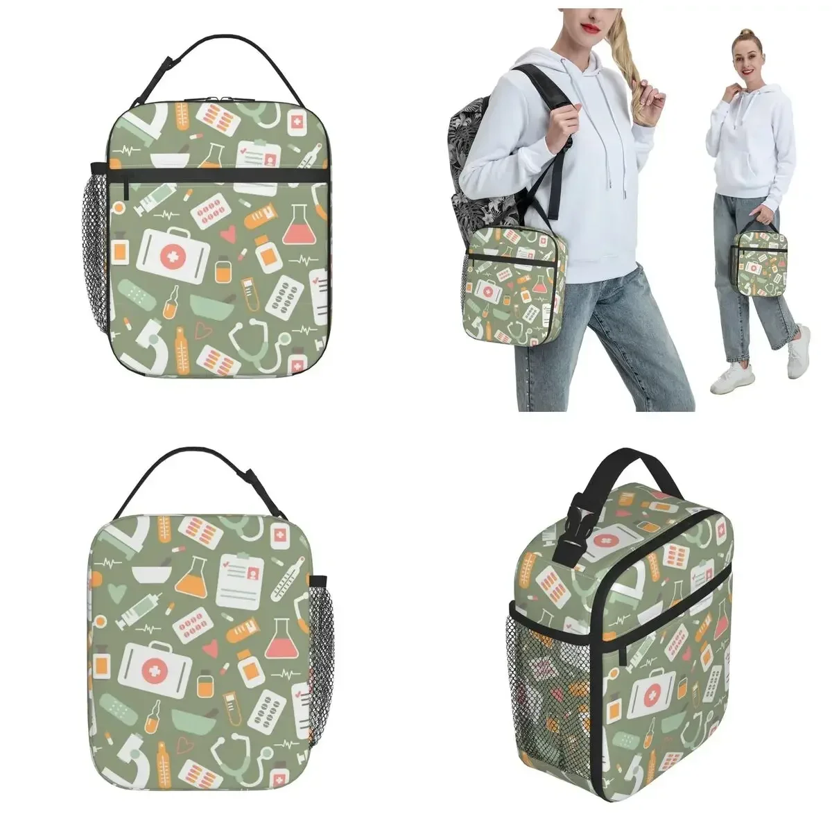 حقيبة غداء معزولة بنمط ممرضات  - مراجعة Food Storage Bag وسعره